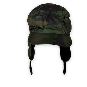 Quilted Camo Trapper Hat fleece line with bill Size 8-16